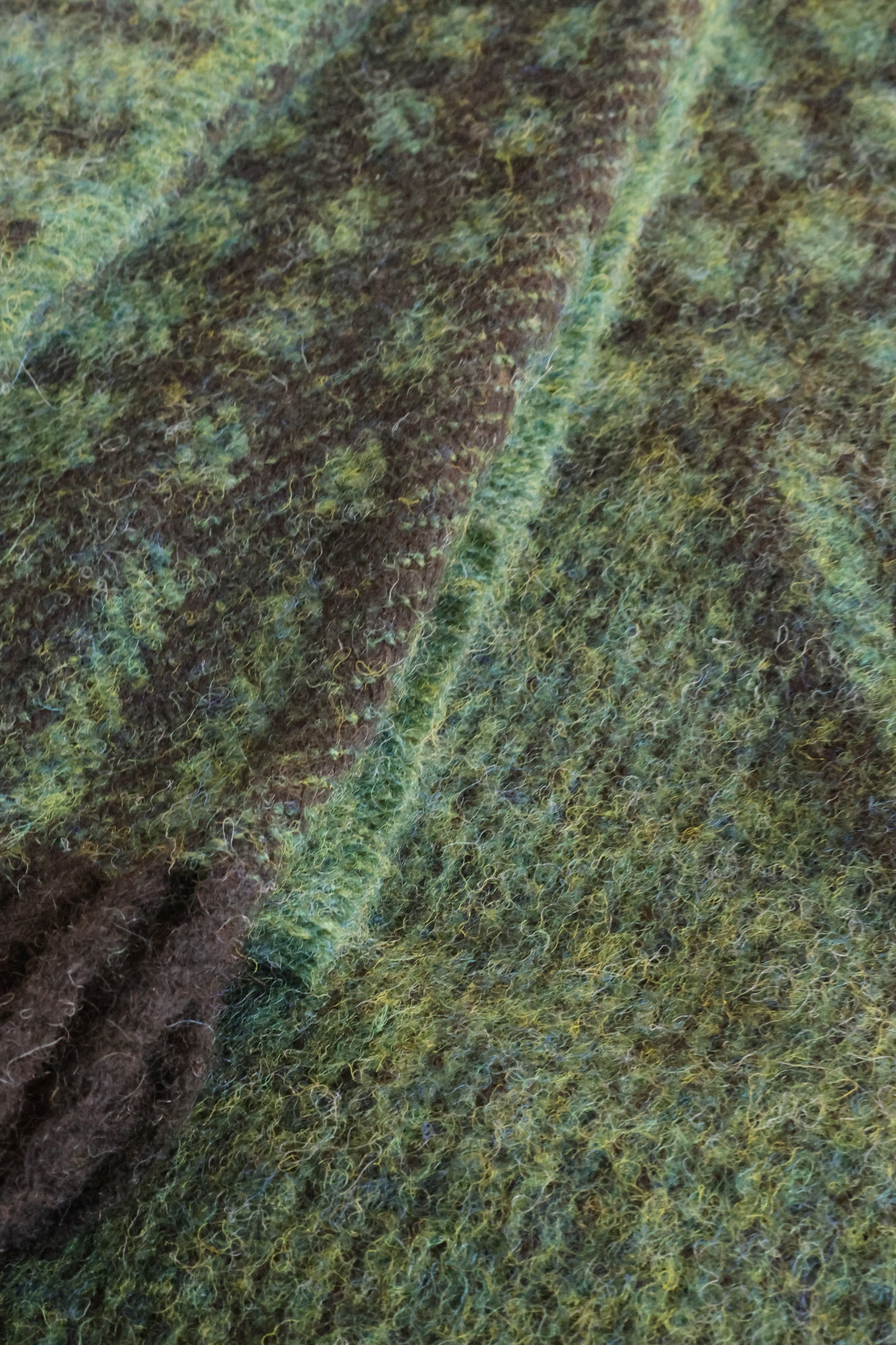 Shetland Wool Blanket Peacock Green