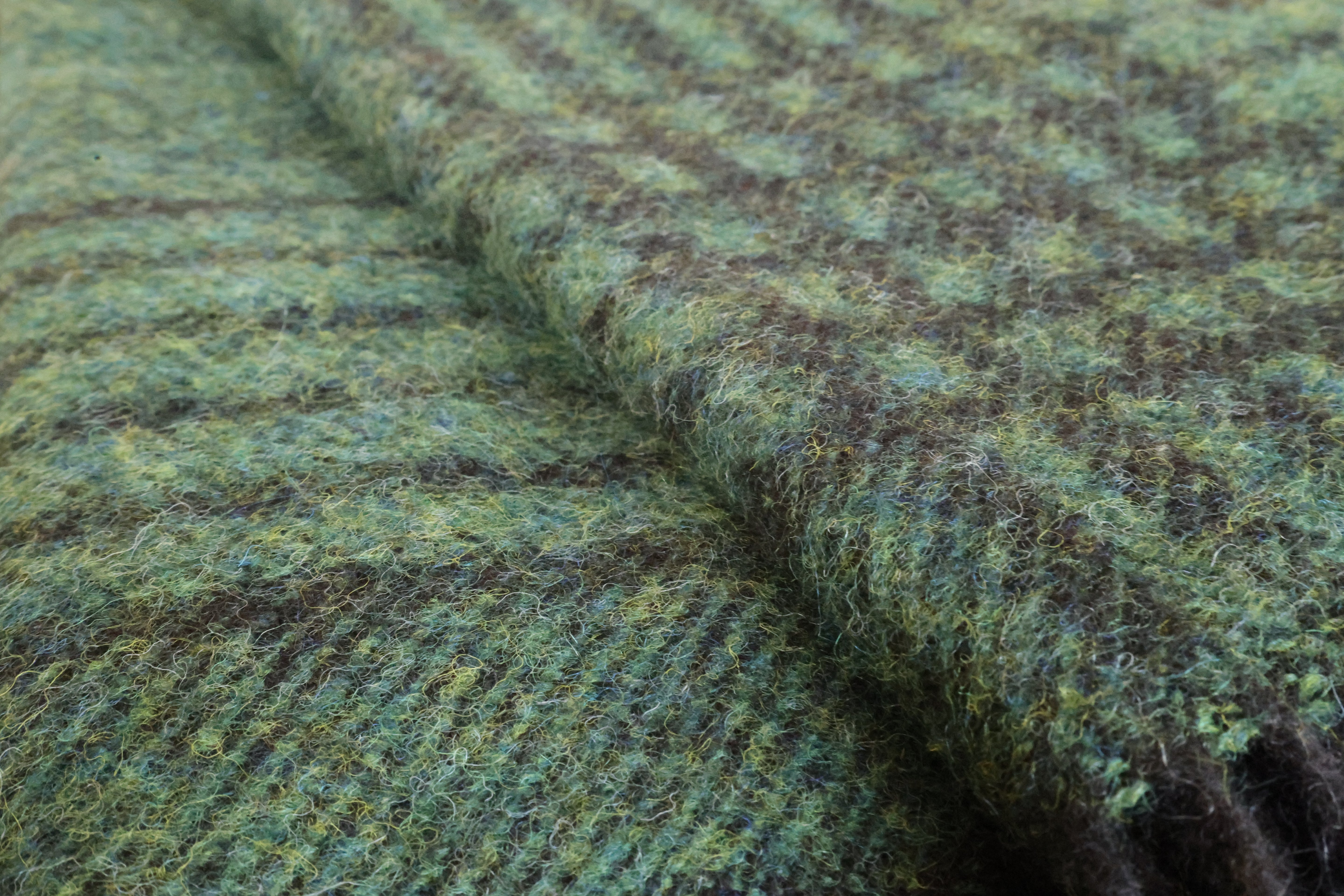 Shetland Wool Blanket Peacock Green