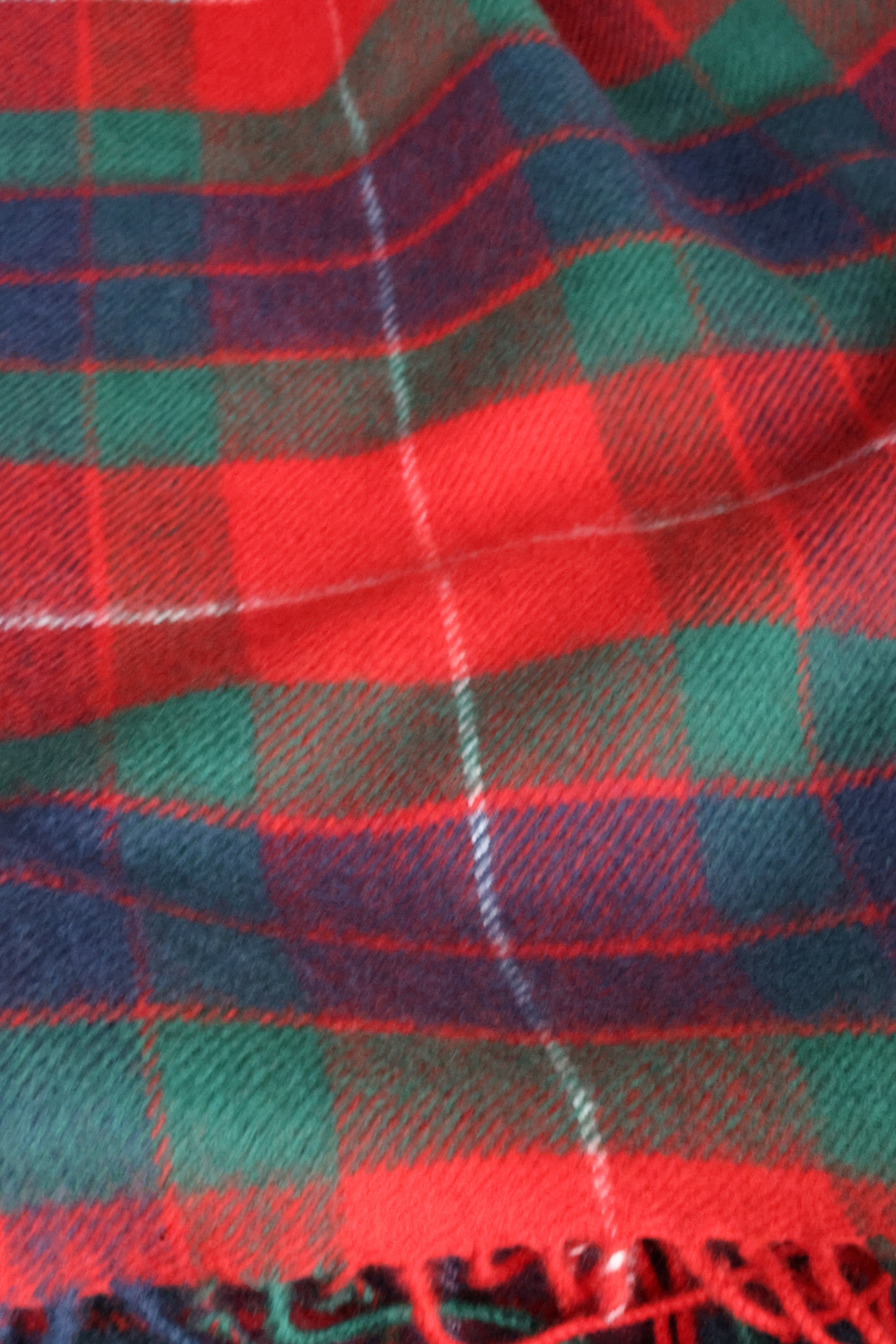 Tartan Lammwolle Schal Fraser Rot