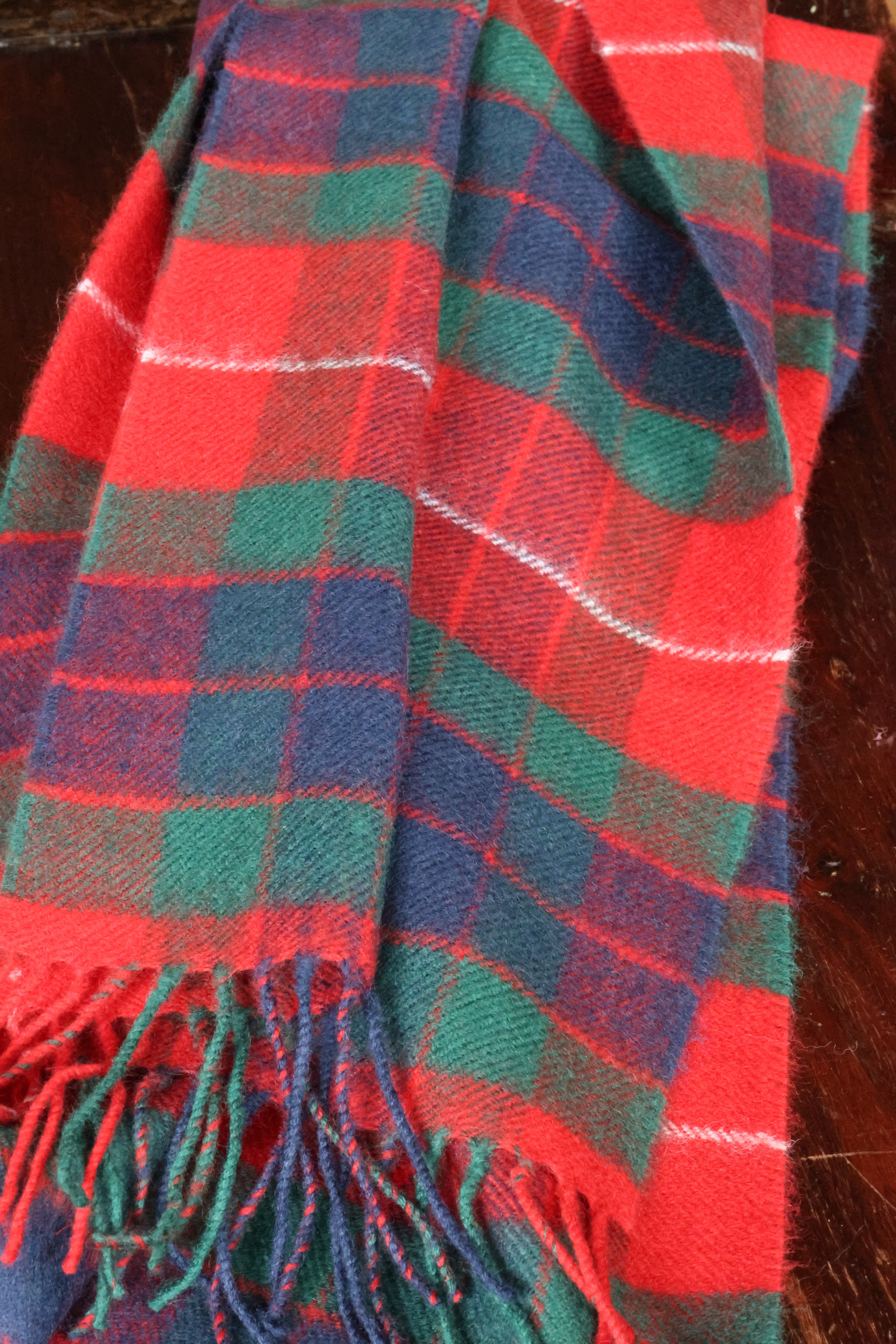 Tartan lambswool scarf Fraser Red