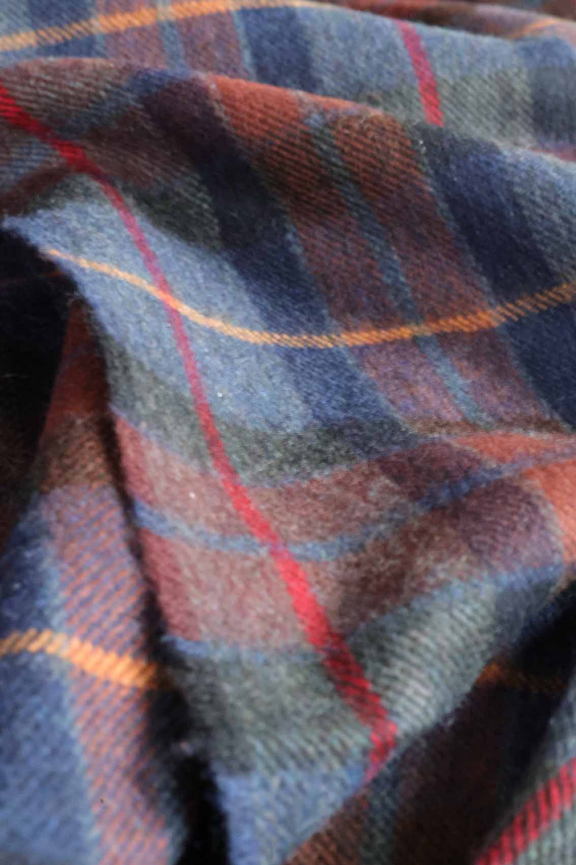 Tartan Kaschmirschal | Modern Schottenkaro Edinburgh | Blau Grau Rot