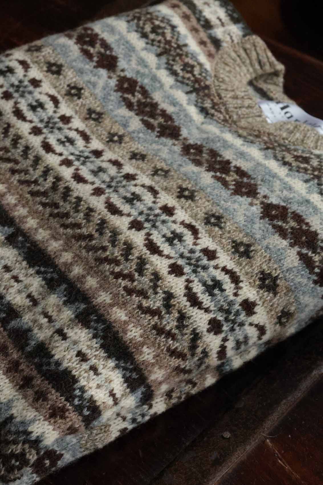 Fair Isle-Pullover Männer | Beige