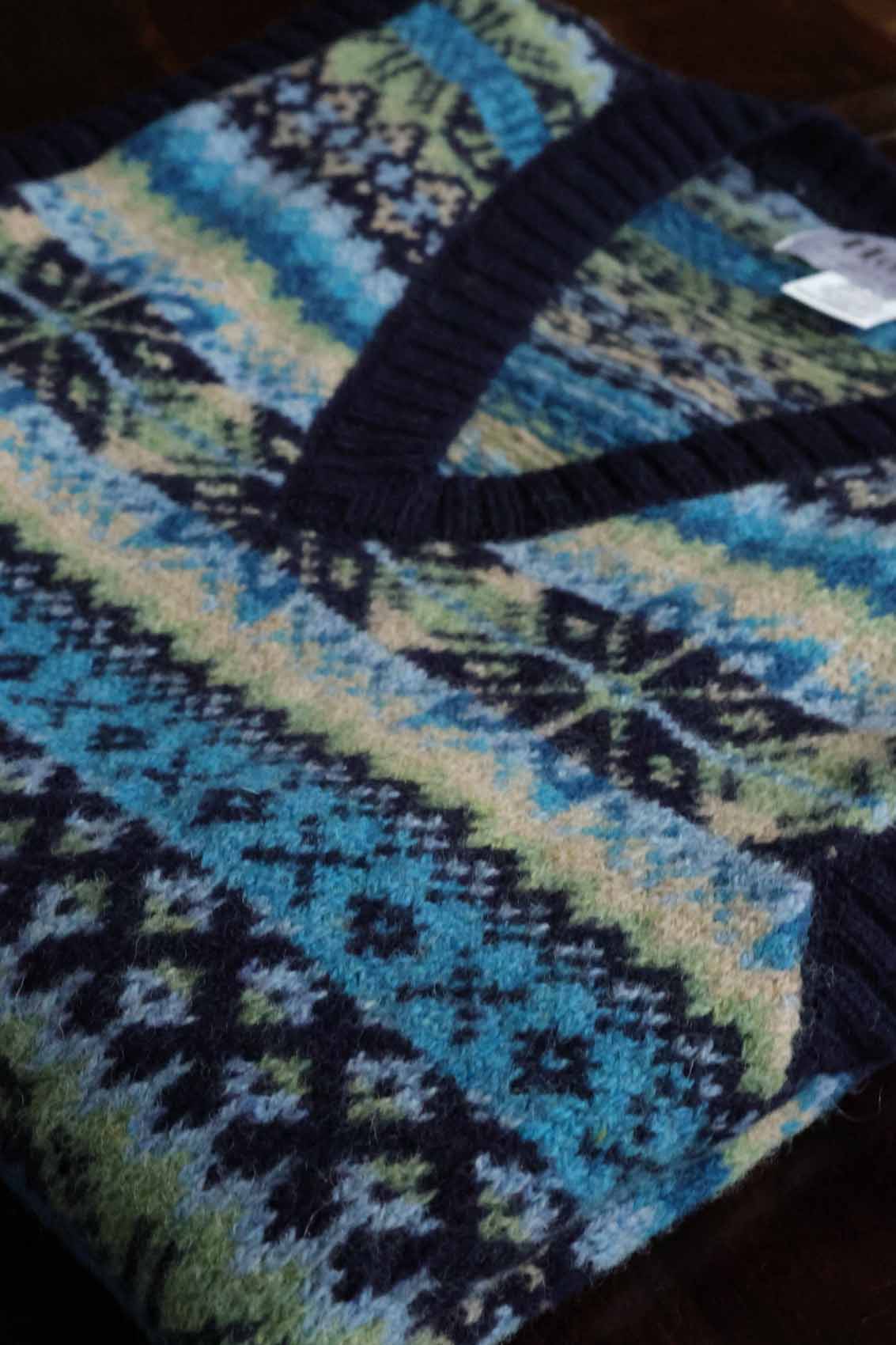 Fair Isle-Pullover Weste Männer | Blau